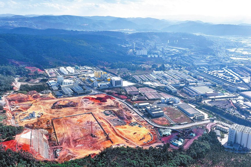 滇中（玉溪）粮食物流产业园项目建设正酣